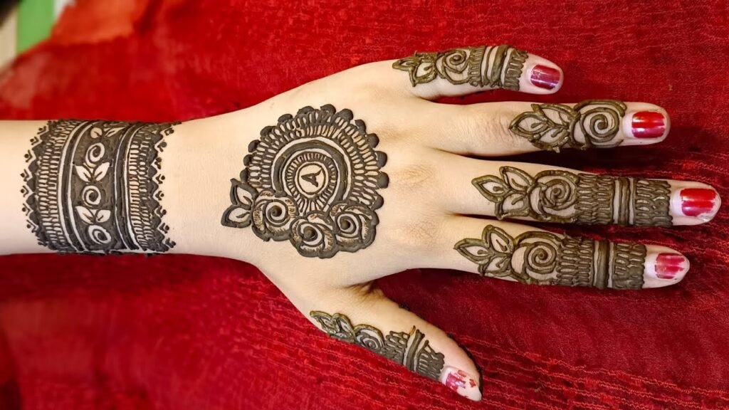 Spiral Sophistication: Flawless Spiral Mehndi Design