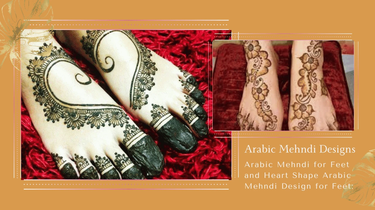  Heart Shape Mehndi Design for Feet