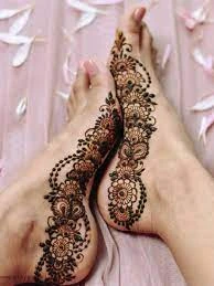 Beautiful side feet Arabic mehndi design