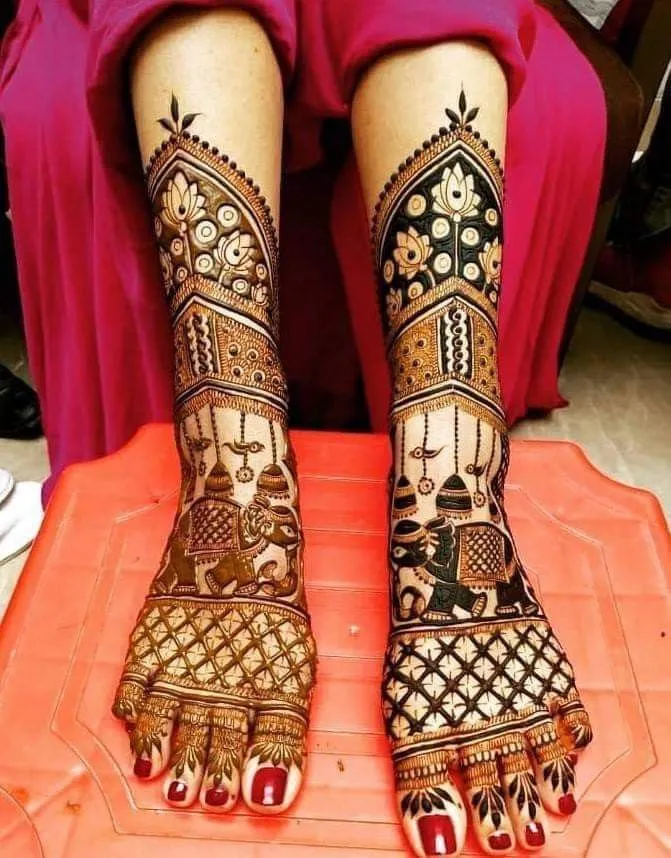 Bridal Mehndi Design on your Legs, leg bridal mehndi