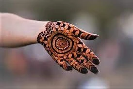 Front Hand Dark Palm Mehndi Design