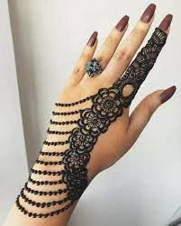 Dotted finger mehndi design