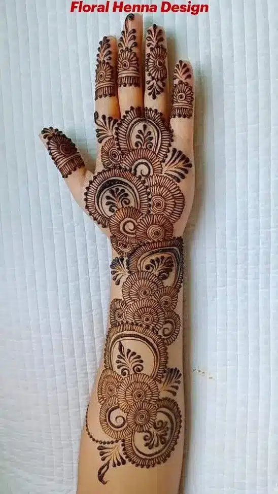 Floral Top-Hand Mehndi for Kids