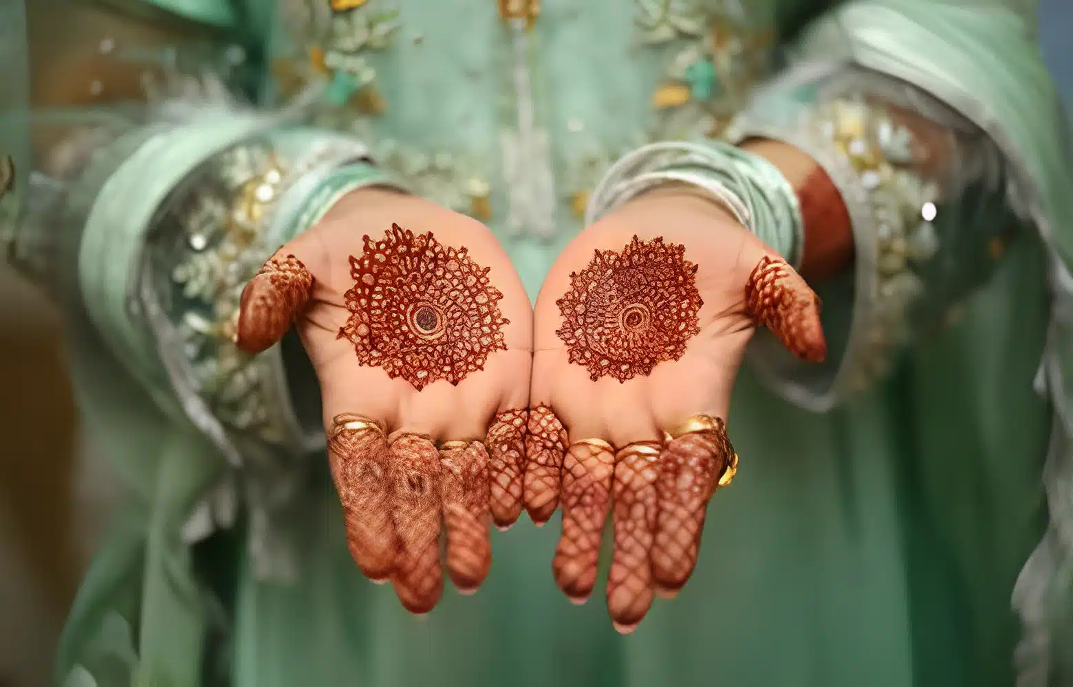 Front Hand Bridal Mehndi Design