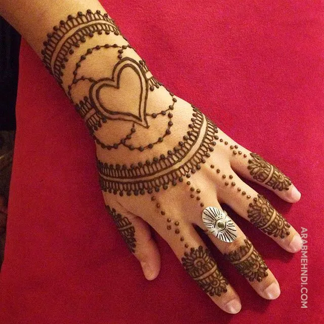 Heart Mehndi Design Images Pictures (Ideas) by mehndidesigns4u