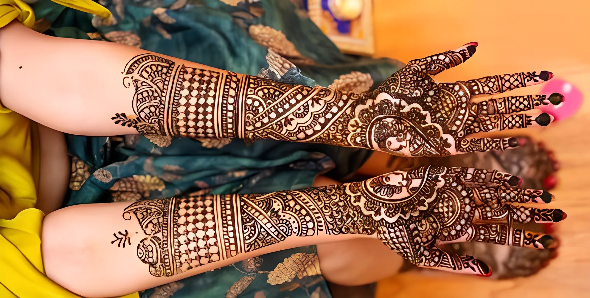 Indian Bride Front Hand Mehendi