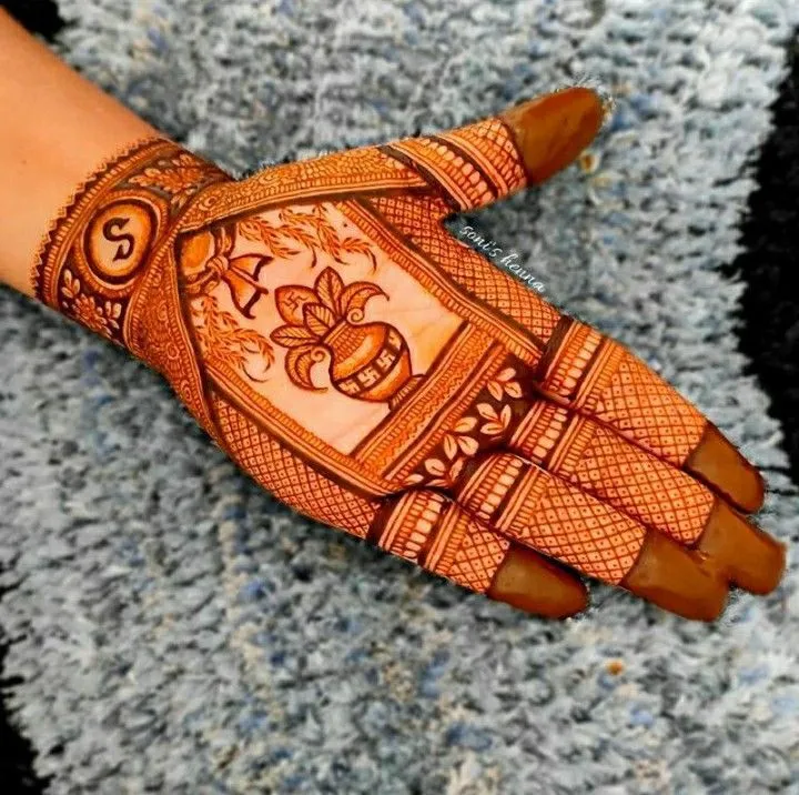 Indian traditional mehndi design