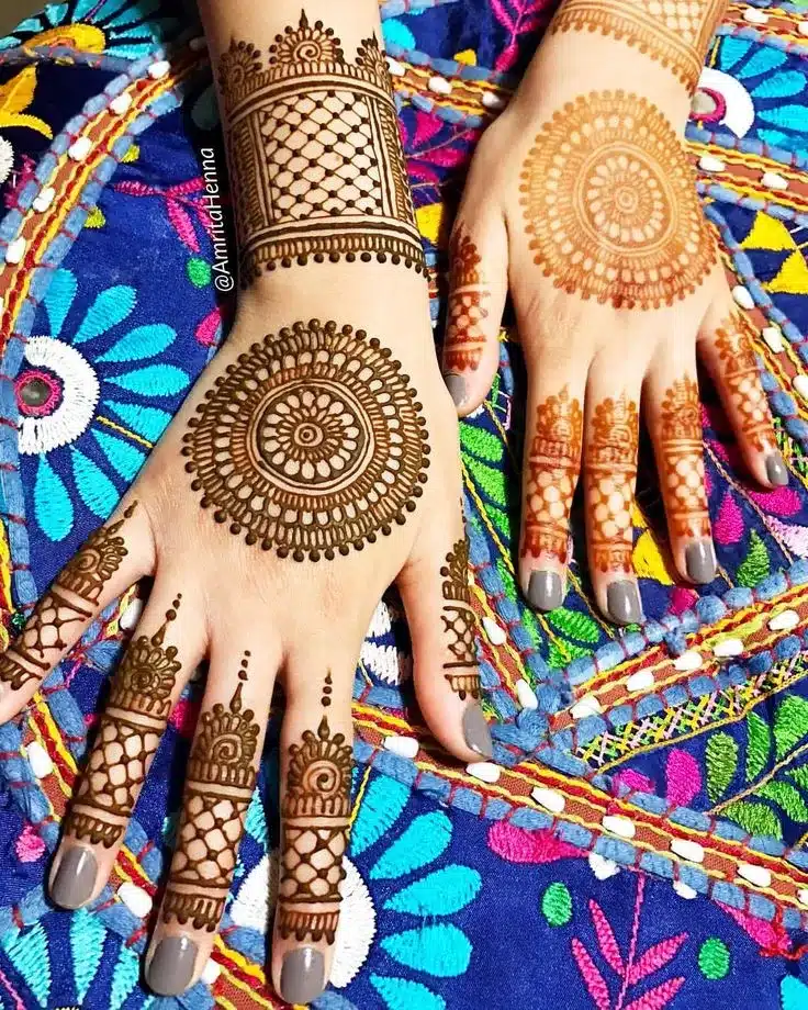 Mandala and Ring Combo Henna Design for Kids