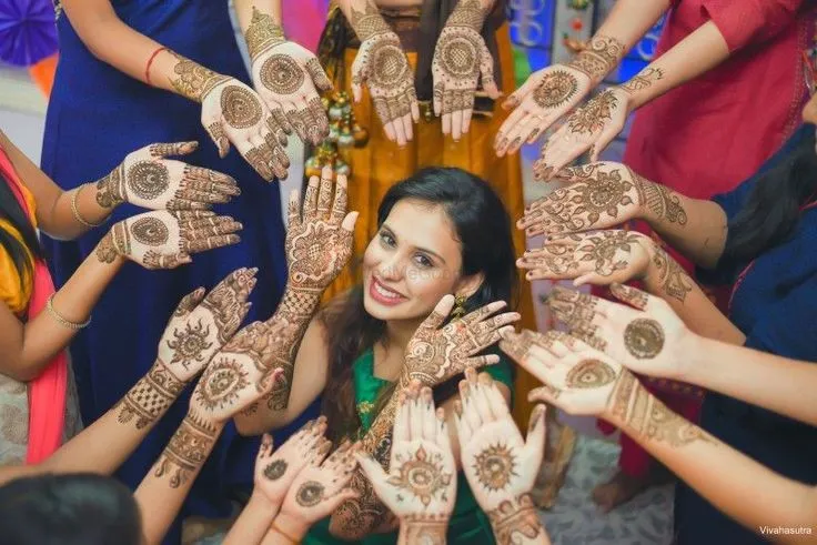 Matching Mehndi for the Bridal Party