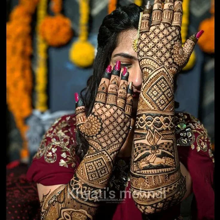 New Back Hand Mehndi Design for Dulhan by mehndidesigns4u