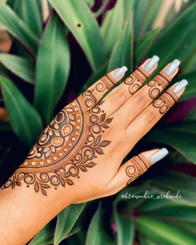 Quick and Easy Back Hand Mehendi Designs by mehndidesigns4u