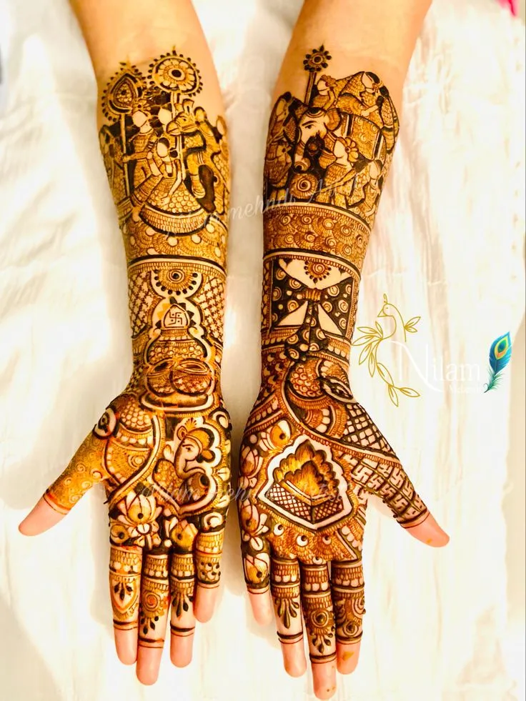 Royal Mehndi Design Simple for front hand