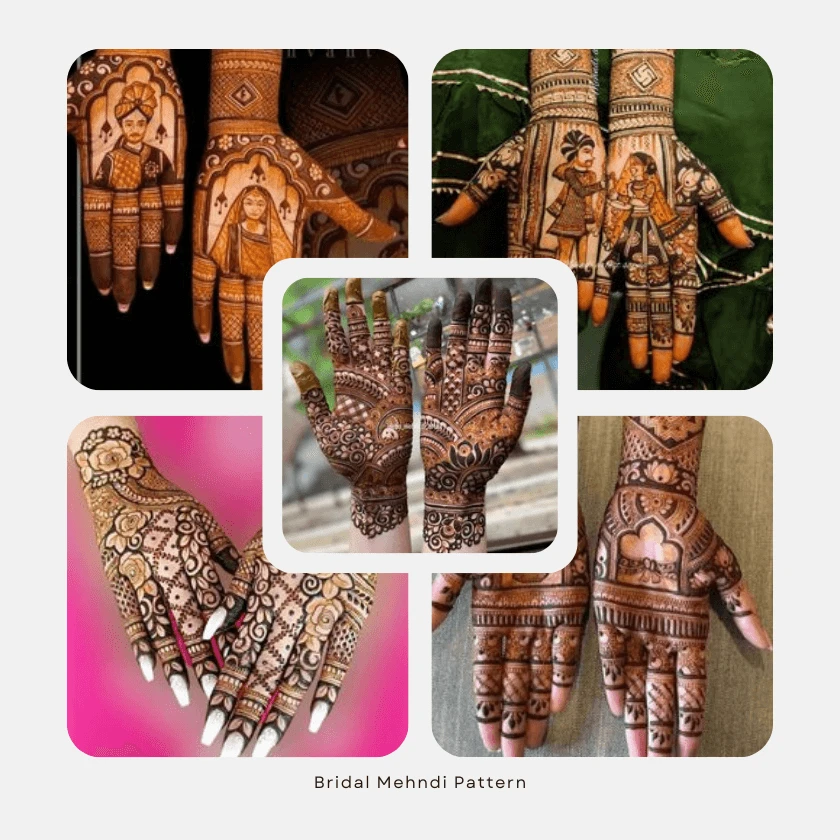 Theme-based Bridal Mehndi Pattern