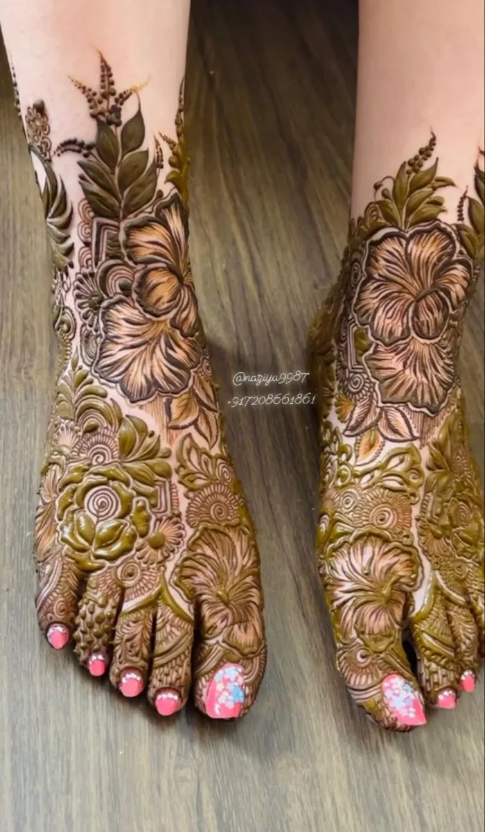 full leg Mehndi for bride