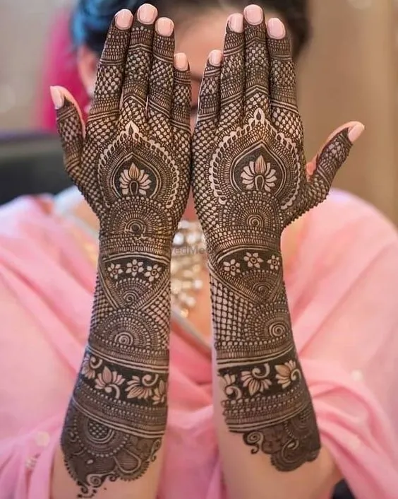 traditional full hand mehndi designs